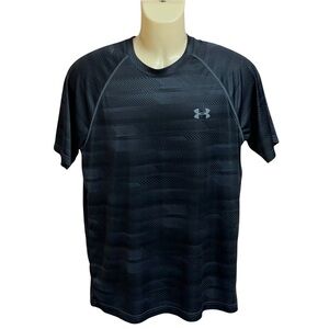 Under Armour Black Printed Heatgear Short Sleeve Shirt Size M